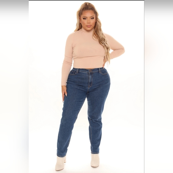 Fashion Nova Amerie Turtle Neck Sweater - Beige Size: 3X - Picture 3 of 9